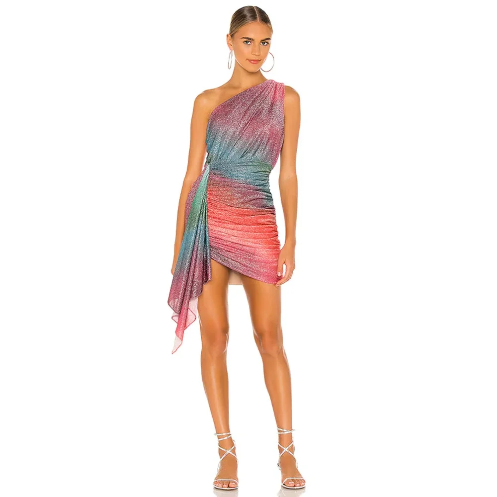 PatBO Multicolor One-Shoulder Mini Dress - Picture 2 of 9